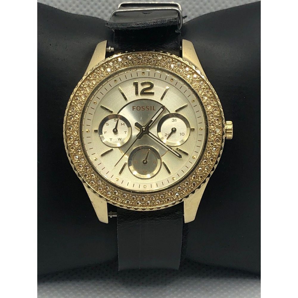Fossil ES3589 Women's Analog Champagne Dial Quartz Watch With Custom Band LP257